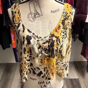 Y2K Sheer Animal Print Cropped Tank
